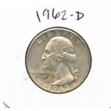 1962-D Washington Silver Quarter