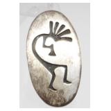 Signed Native Kokopelli Pin/Pendant - 6.2 grams