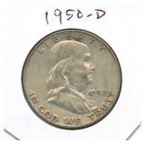 1950-D Franklin Silver Half Dollar