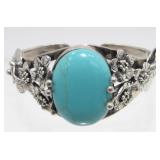 Sterling Silver and Turquoise Bracelet - 41.80