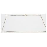 Gold Sterling Silver Box Chain Necklace - Italy,