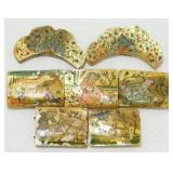 7 Individual Panels from Antique Persian Story