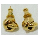 Monet Marked Gold Tone Earrings
