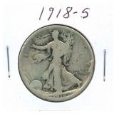 1918-S Walking Liberty Silver Half Dollar