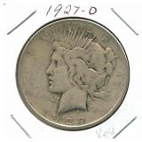 1927-D Peace Silver Dollar