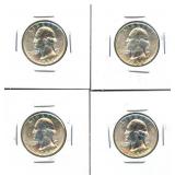 4 Proof 1958 Silver Quarters