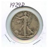 1929-D Walking Liberty Silver Half Dollar