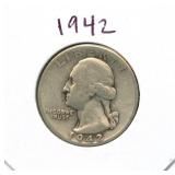 1942 Washington Silver Quarter