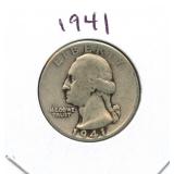 1941 Washington Silver Quarter