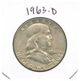 1963-D Franklin Silver Half Dollar