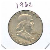 1962 Franklin Silver Half Dollar