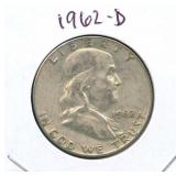 1962-D Franklin Silver Half Dollar