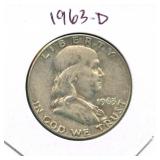 1963-D Franklin Silver Half Dollar