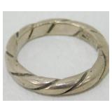 Vintage Sterling Silver Rope Ring - Size 6