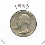 1943 Washington Silver Quarter