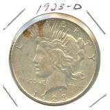 1923-D Peace Silver Dollar