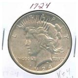 1924 Peace Silver Dollar