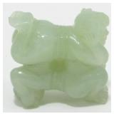 Chinese Jadite Carving of Mirrored Acrobats?