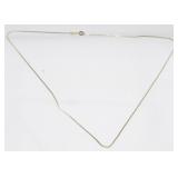 Vintage Sterling Silver Box Chain Necklace -