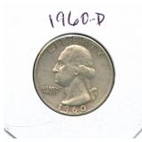 1960-D Washington Silver Quarter