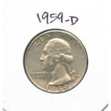 1959-D Washington Silver Quarter
