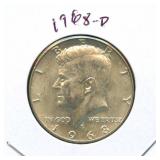 1968-D Kennedy Silver Half Dollar - 40% Silver