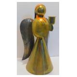 * Vintage Brass & Copper Angel Candle Holder - 12"
