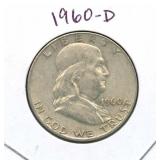 1960-D Franklin Silver Half Dollar