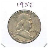1952 Franklin Silver Half Dollar