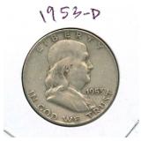 1953-D Franklin Silver Half Dollar