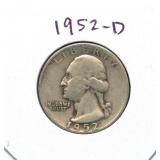 1952-D Washington Silver Quarter