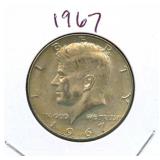 1967 Kennedy Silver Half Dollar - 40% Silver