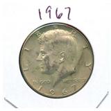 1967 Kennedy Silver Half Dollar - 40% Silver