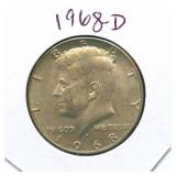 1968-D Kennedy Silver Half Dollar - 40% Silver