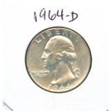 1964-D Washington Silver Quarter