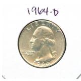 1964-D Washington Silver Quarter