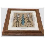 Navajo Sand Painting of Yei Figures Dancing by