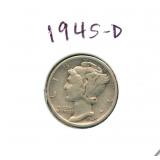 1945-D Mercury Silver Dime