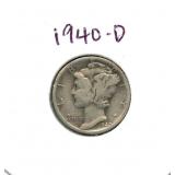 1940-D Mercury Silver Dime
