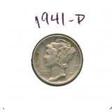 1941-D Mercury Silver Dime