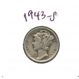1943-S Mercury Silver Dime