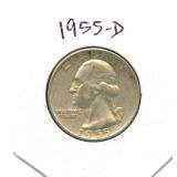 1955-D Washington Silver Quarter