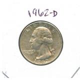 1962-D Washington Silver Quarter