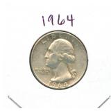 1964 Washington Silver Quarter