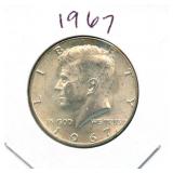 1967 Kennedy Silver Half Dollar - 40% Silver