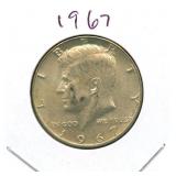1967 Kennedy Silver Half Dollar - 40% Silver