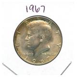 1967 Kennedy Silver Half Dollar - 40% Silver