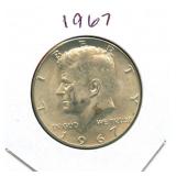 1967 Kennedy Silver Half Dollar - 40% Silver