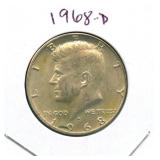1968-D Kennedy Silver Half Dollar - 40% Silver