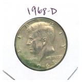 1968-D Kennedy Silver Half Dollar - 40% Silver